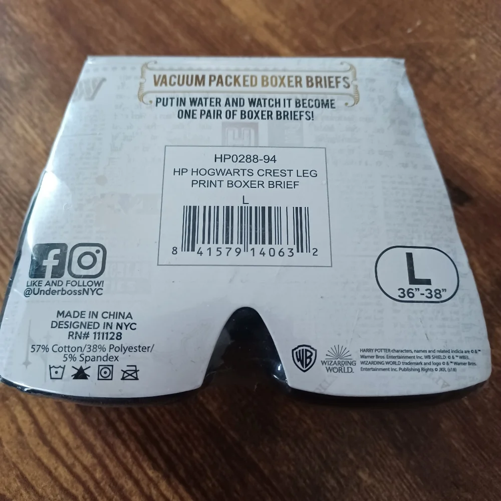 Vacuum packed Harry Potter Boxer Briefs